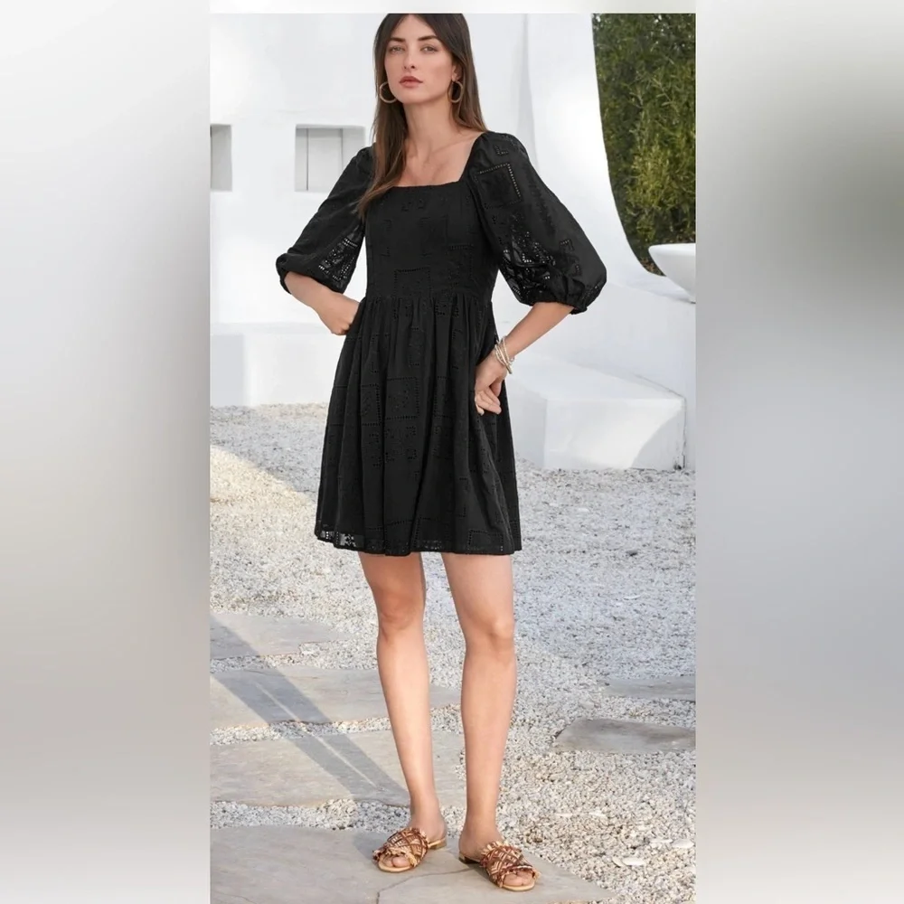 Johnny Was Ella Mini Dress in black size Small